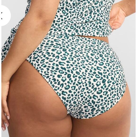 Coco Reef Summer Cheetah High Esteem High Leg and Waist Bikini Bottom S NWT - Picture 3 of 4